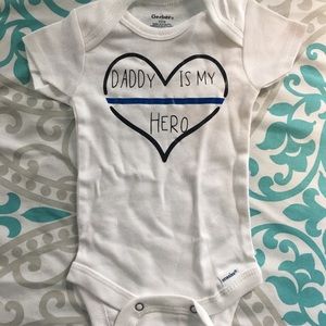 Adorable thin blue lime themed onesies